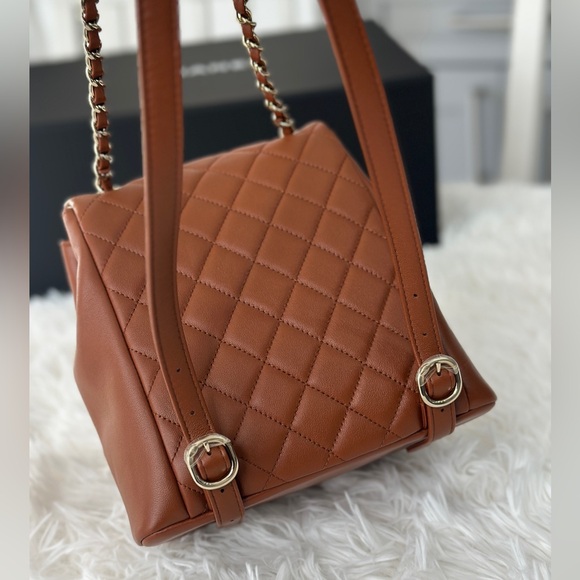 ❌ SOLD ❌ CHANEL 23A DUMA BACKPACK LIGHT BROWN CALFSKIN - Picture 5 of 12